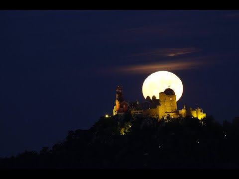 2022 Pink Moon Rise. 粉色月亮 #pinkmoon #2022 #sintra