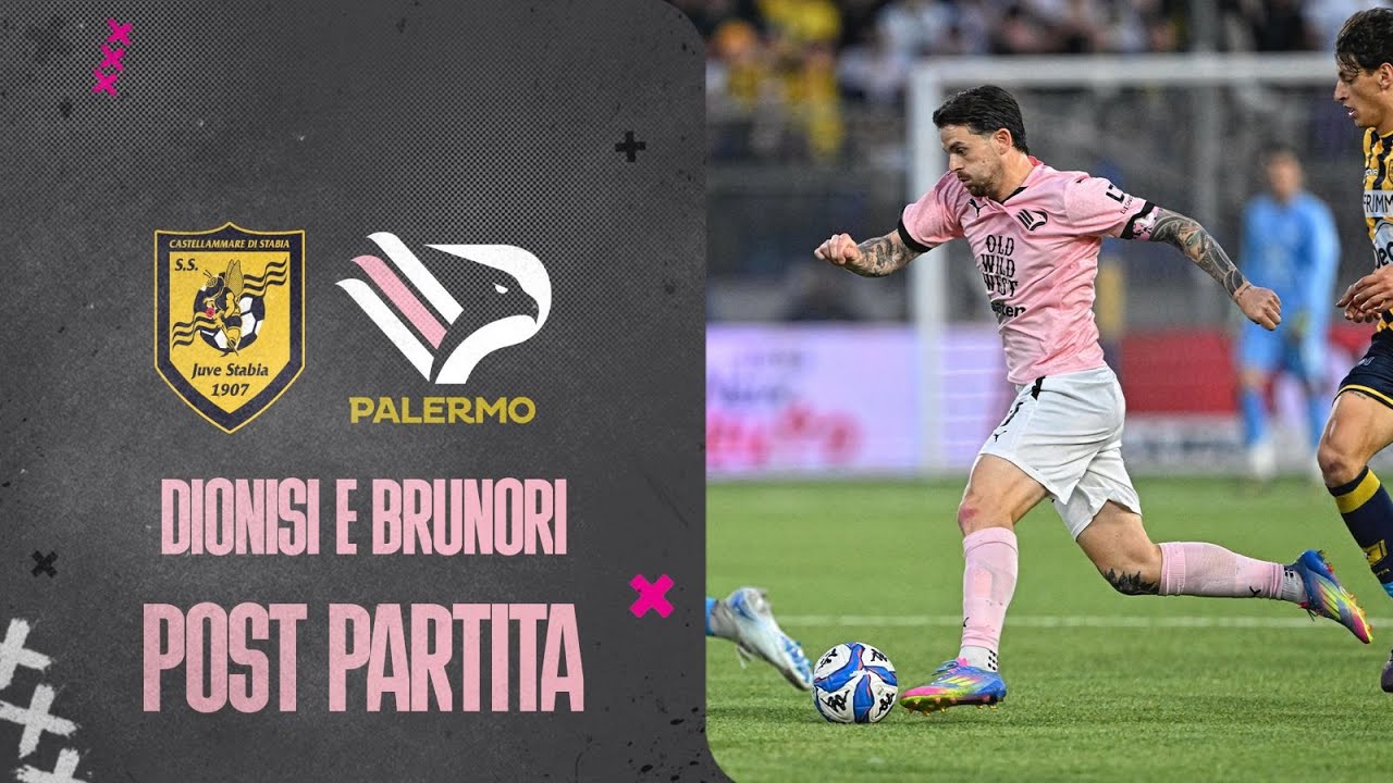 Juve Stabia-Palermo 1-0: Dionisi e Brunori nel post partita