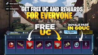 Get Free UC & Free Rewards | New Welcome Back Event | RP in just 60 UC |PUBGM