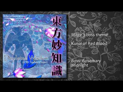 Touhou 12.7 - Depleted Wisdom - Stage 3 Boss - Kunai of Red Blood