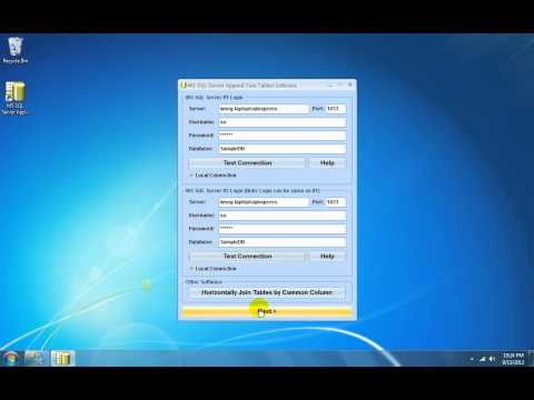 MS SQL Server Append Two Tables Software