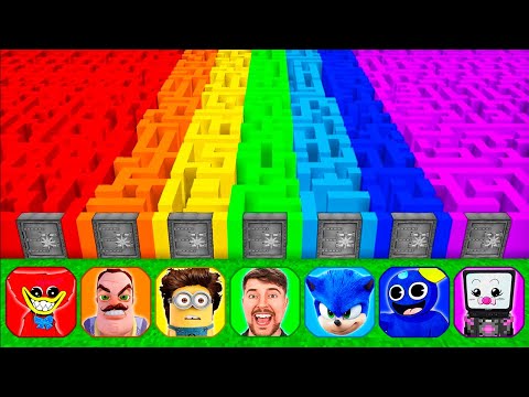 Zombie Apocalypse: Rainbow Mazes in Minecraft - Epic Zombak Mission