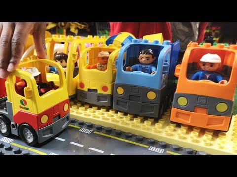 Fire Truck, Police, ,Bus,Garbage, Lego Dump Truck Ambulance Construction Toy Vehicles for Kids, ASRM Video