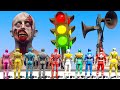 Power Rangers FOUND Giant Angry Siren Head Army | Superheroes VS Monster | Monster Universe