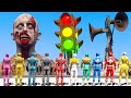 Power Rangers FOUND Giant Angry Siren Head Army | Superheroes VS Monster | Monster Universe