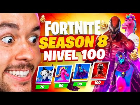 SEASON 8: SKIN LEVEL 100! ALL FORTNITE BATTLE PASS PURCHASED!! - TheGrefg