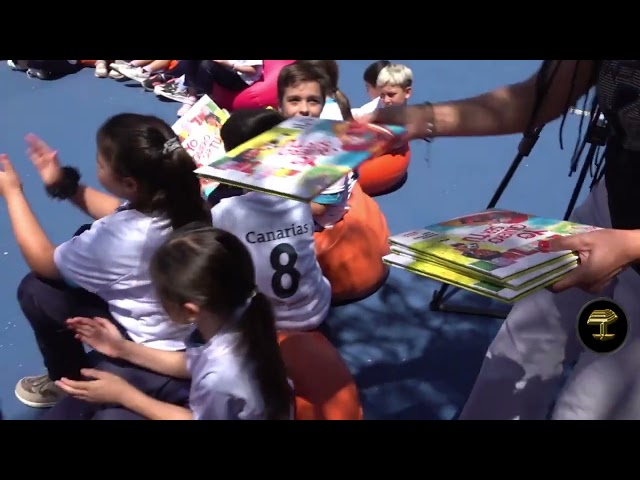 Presentación nuevo cuento Edu REF en el Colegio San Matías, Tenerife