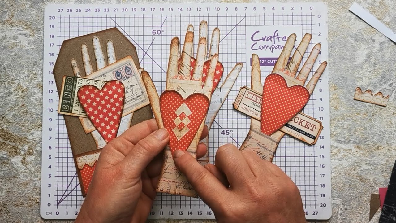 Junk Journal Free Printable Vintage Hands Ephemera Tutorial Demo