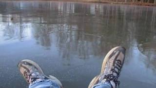 Walking on my frozen pond 2!! ( with thicker ice )