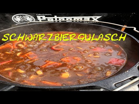 Schwarzbiergulasch aus dem Dutch Oven