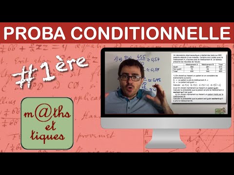 Calculer une probabilité conditionnelle à l'aide d'un tableau (1) - Première ESM et Techno