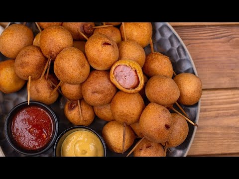 Mini corn dogs: you won't be able to stop at one!