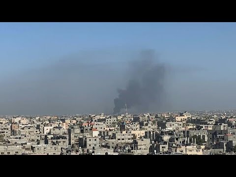 Smoke over Khan Yunis, seen from Rafah | AFP