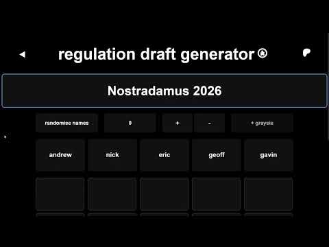 Are We Nostradamus 2026 // Regulation Supplemental