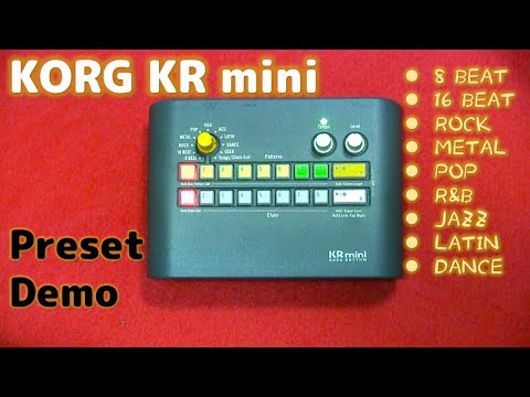 KORG KR mini - Preset Demo / TEST (No Talking) || Affordable Rhythm / Drum Machine
