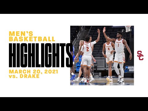 Men's Basketball - NCAA Tournament First Round: USC 72, Drake 56 - Highlights 3/20/21