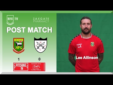 Lee Allinson post match v HANWELL TOWN - 26 December 2022