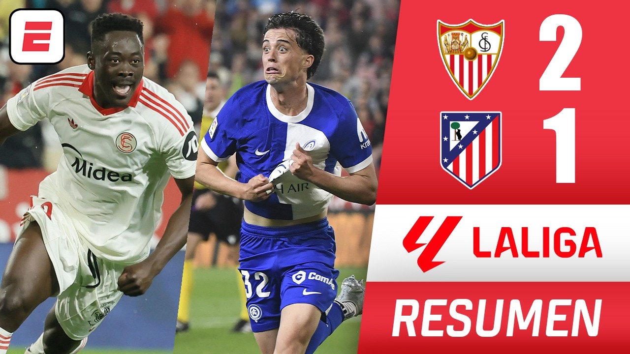 ATLÉTICO DE MADRID cayó 2-1 ante el SEVILLA en el Sánchez-Pizjuán con lluvia de suplentes | La Liga
