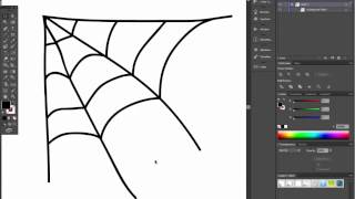🕸️🕷️Corner spider web - Adobe Illustrator tutorial. Easy and quick way to draw.