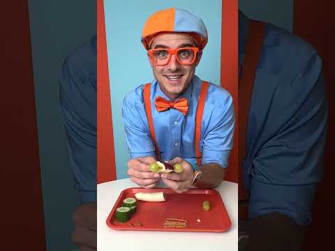 🍎 Car VS the 🍌 Blippi's Apple Slice Race Car DIY!  Snack Time! #shorts #Blippi