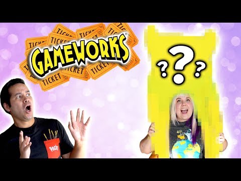 BIGGEST arcade prize win ever? | Ticket jackpots at Gameworks arcade