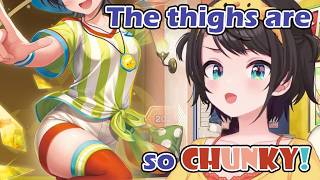 Subaru was asked to promote her own thicc thighs [hololive/ENG Subs]