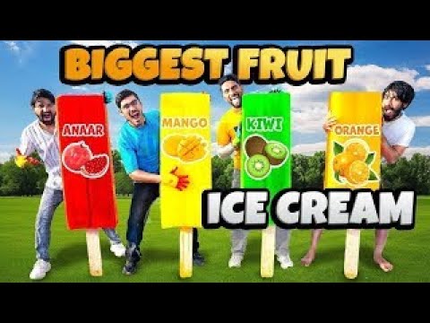 We Made Biggest Fruit Ice Cream   100% Real Fruit