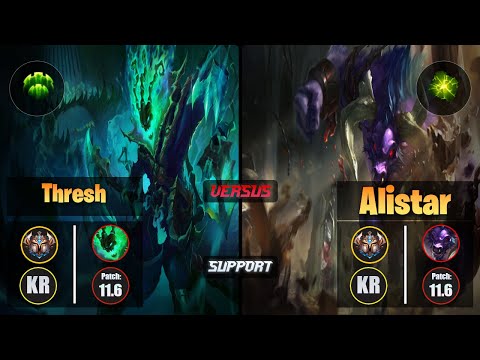Challenger THRESH [Guardian] (Support) VS  ALISTAR - Challenger KR Patch 11.6
