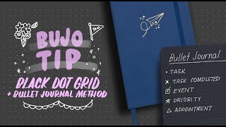 How I use Our Black Dot Grid Journal for Bullet Journaling using the Ryder Carroll Method.
