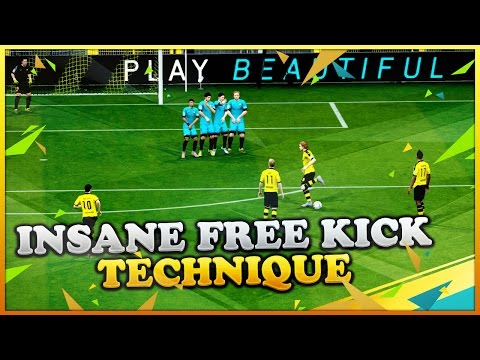 FIFA 16 UNIQUE FREE KICK TECHNIQUE TUTORIAL - HOW TO SCORE EVERY TIME FROM SHORT DISTANCE - TRICKS