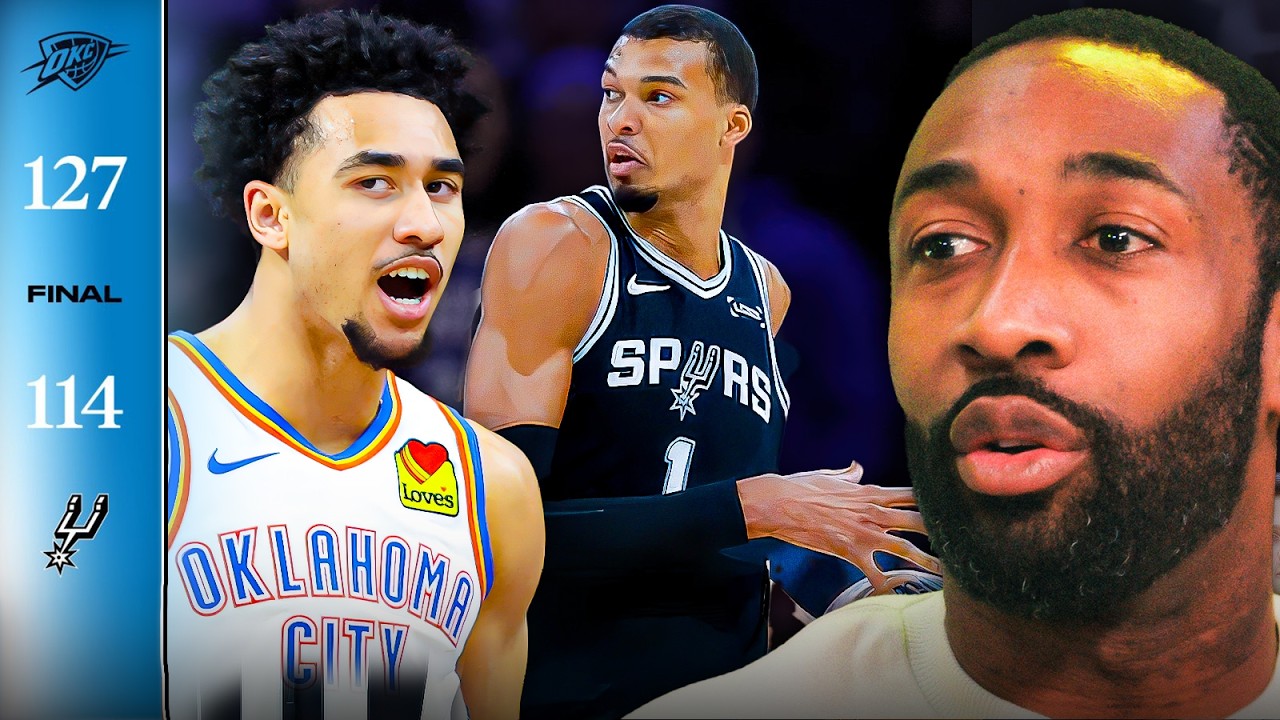 THUNDER V SPURS GAME 5 LEFT GILBERT ARENAS DISSAPOINTED...
