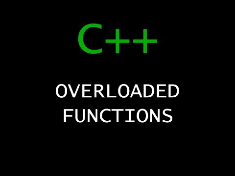 C Programming Tutorial 34 Overloaded Functions