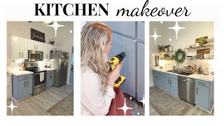 Kitchen Makeover | Painting Kitchen Cabinets | Renter-Friendly Kitchen Ideas