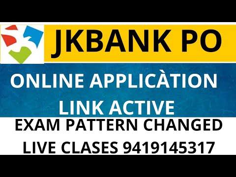 JKBANK PO | APPLY ONLINE NOW | LINK ACTIVE  | AGE |ELIGIBILTY|JOIN LIVE BATCH CALL 9419145317