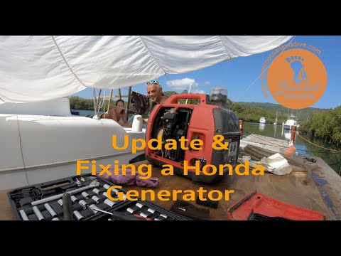 Haul Out Update and Fixing a Honda 2000 Generator (S2 E25 Barefoot Sail and Dive)