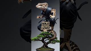 A Ninja Lizard in a whimsical world of pets and animals living their best fantastical lives.