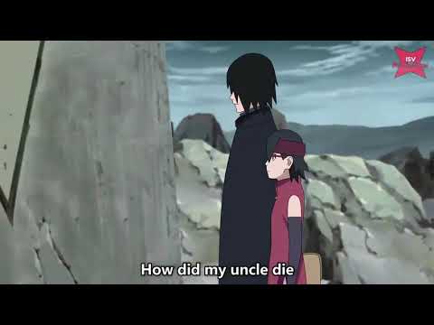Sarada visit His Uncle grave itachi uchiha