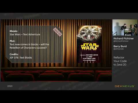 Devnexus 2023 - Refactor Your Code to Java 20 - Richard Fichtner, Barry Burd