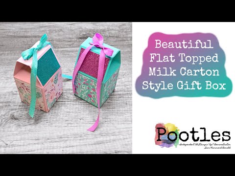 Beautiful Flat Topped Milk Carton Style Gift Box