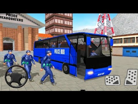 US Police Bus Mountain Driving Simulator - Transport Passengers By Bus - Android Gameplay