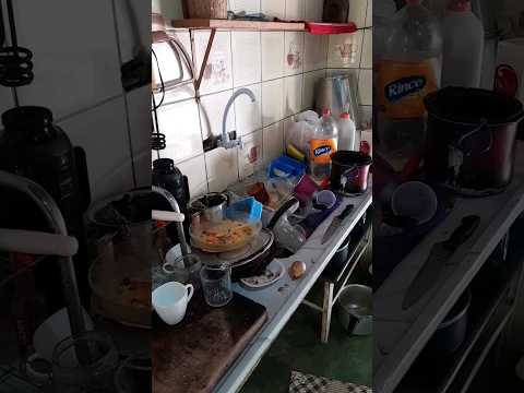 Cozinha extremamente suja#limpeza #faxina #donadecasa #clean #faxinapesada