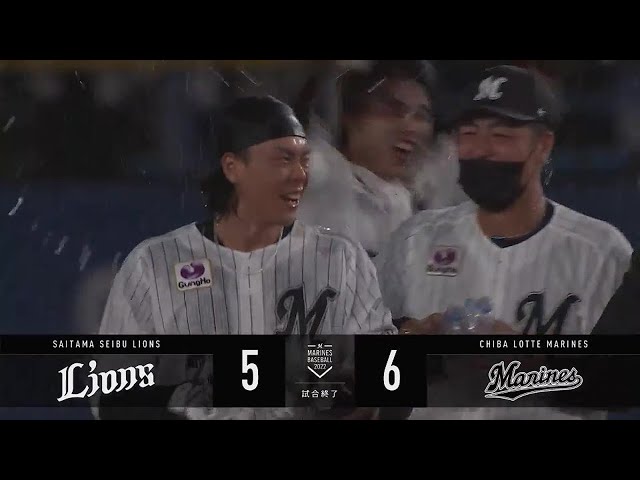 【9回裏】劇的な幕切れ!! マリーンズ・三木亮 試合を決めるサヨナラタイムリーヒット!! 2022年8月25日 千葉ロッテマリーンズ 対 埼玉西武ライオンズ