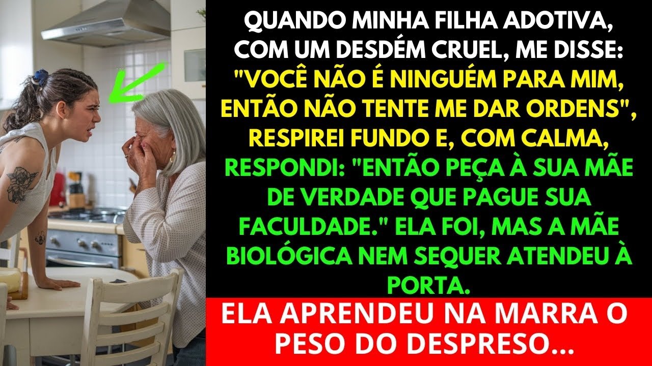 MINHA FILHA ADOTIVA DISSE VOCÊ NÃO É NINGUÉM PARA MIM' ENTÃO TIVE QUE TOMAR UMA ATITUDE DRÁSTICA....