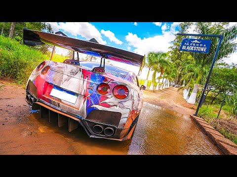 I WENT TO MY FARM IN A NISSAN GTR!