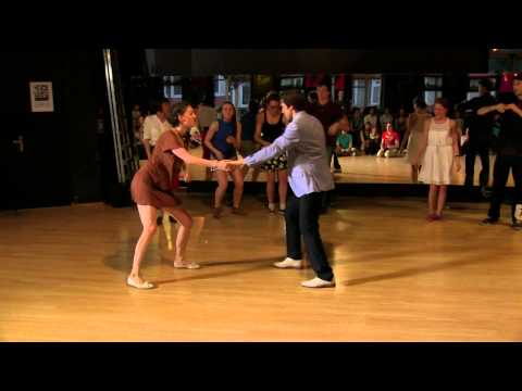Vasily Muravyev & Larisa Vivas Kurbatova - ProAm Finals of Lindy Hop JnJ at Crazy Tea Party