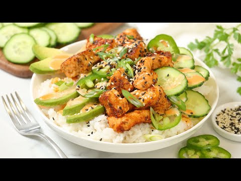Spicy Salmon & Rice Bowl | Healthy & Delicious 15 Minute Meal