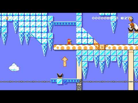 Skyhigh Ice Cave by TaktiX - Super Mario Maker 2