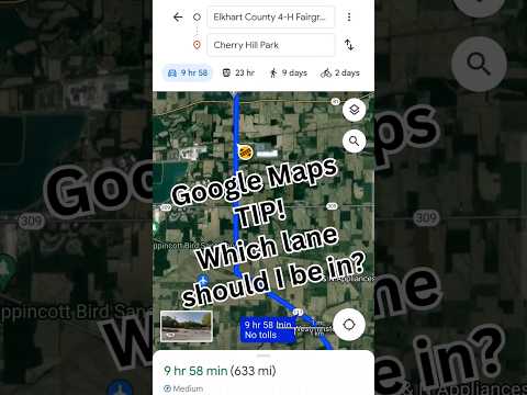 Know What Lane to be in with Google Maps!!! #shorts #rvlife