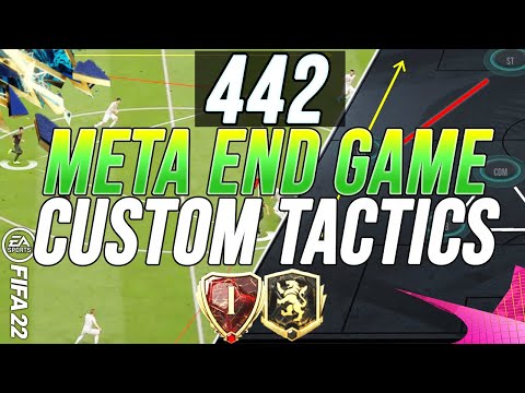 BEST META 442 END GAME CUSTOM TACTICS & INSTRUCTIONS FOR RANK 1 / ELITE  - FIFA 22