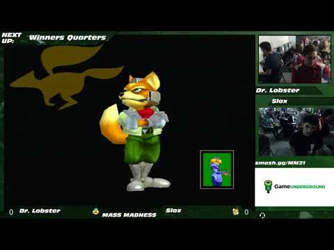 Mass Madness 21 SSBM - DrLobster (Sheik) vs. Slox (Fox) - Melee WQF